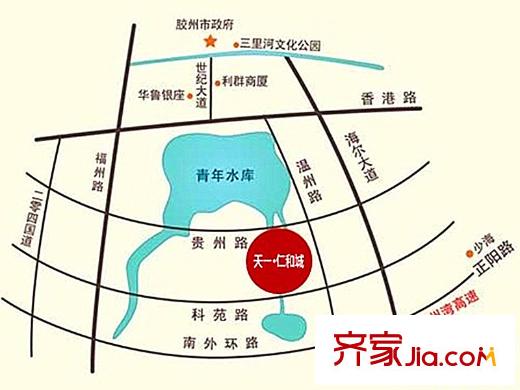 天一仁和之城交通圖