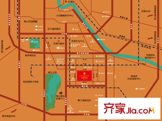 華廈津典三期區(qū)位圖