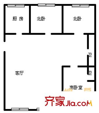 綠島花園 3室 戶型圖