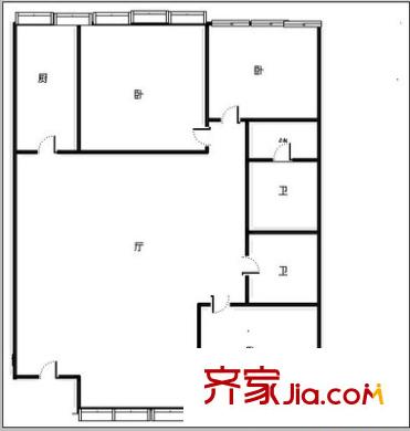 綠島花園 3室 戶型圖