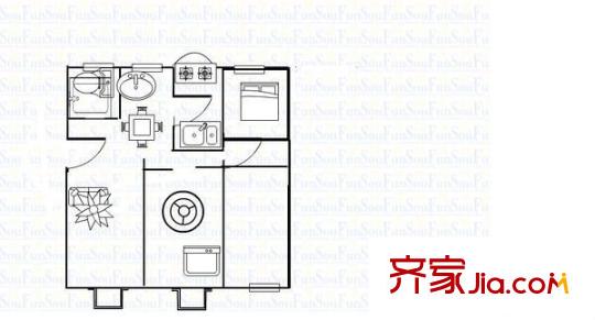 旺海山莊 3室 戶型圖