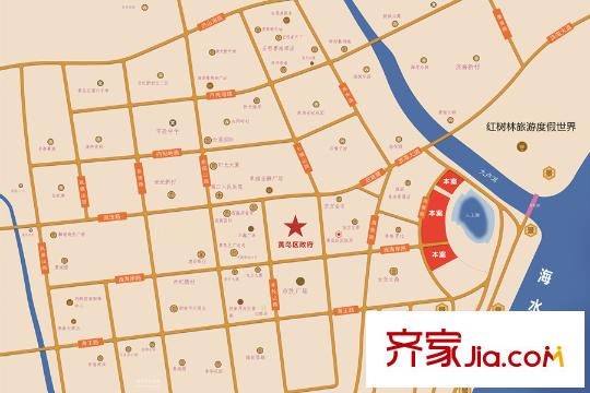 青島歡樂海灣交通圖