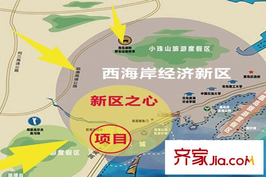 青島歡樂海灣交通區(qū)位圖
