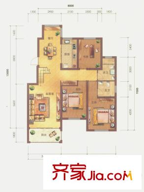 紅狀元9-12#B13戶型 6室3廳3衛(wèi)1廚