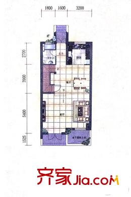 盛世天下別墅E2戶型首層戶型圖 4室2廳2衛(wèi)1廚