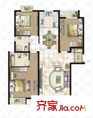 逸景灣二期5#樓曼妙之韻 3室2廳2衛(wèi)1廚