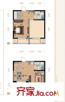 童年河一期高層產(chǎn)品標(biāo)準(zhǔn)層A3戶型 2室2廳2衛(wèi)1廚
