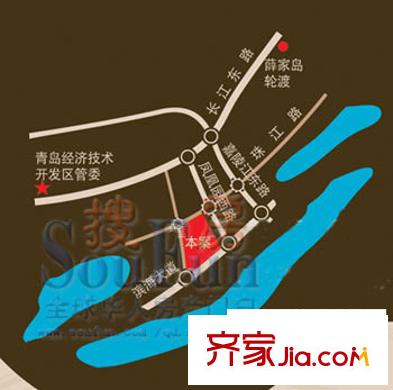 青島鳳凰城交通圖