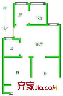 圣得山莊戶型圖戶型圖 3室 3室2廳1衛(wèi)1廚