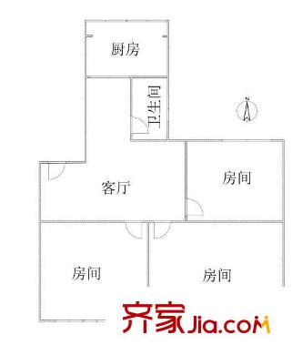 登隆巷小區(qū)戶型圖戶型圖 3室 3室1廳1衛(wèi)1廚