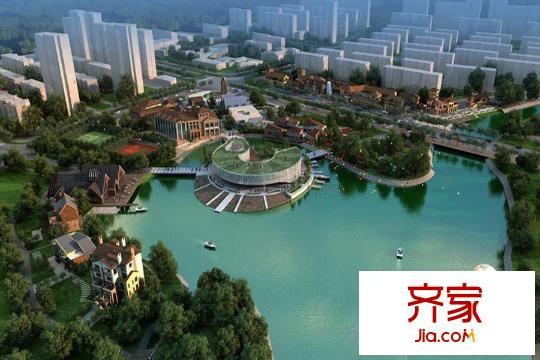 龍灣城小區(qū)水面效果圖