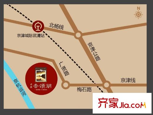 保利香頌湖區(qū)位圖