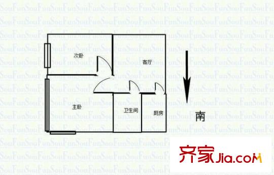 建工學(xué)院宿舍戶型圖戶型圖2室 2室1廳1衛(wèi)