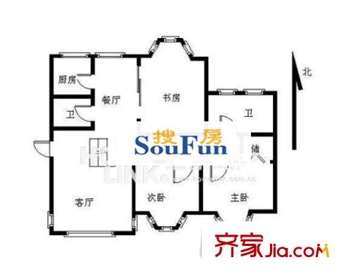 長陽花園戶型圖戶型圖 3室 3室