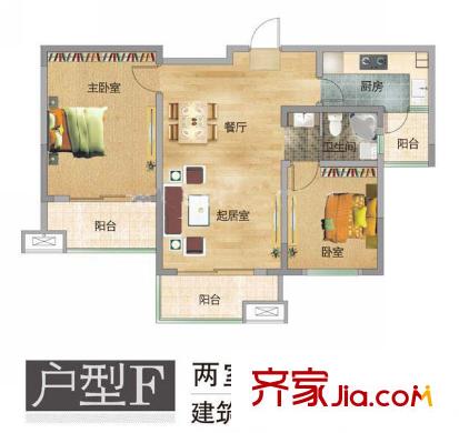 文鼎雅苑別墅戶型圖戶型圖 2室 2室2廳1衛(wèi)1廚