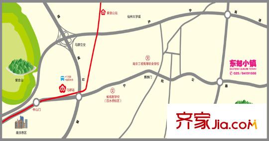 東郊小鎮(zhèn)別墅交通圖區(qū)位圖