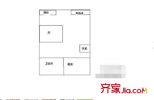 竹山路電子一條街戶型圖戶型圖1室 1室1廳1衛(wèi)1廚