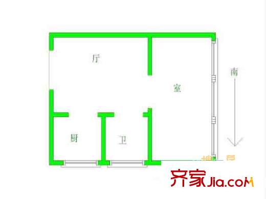 竹山路電子一條街戶型圖戶型圖 1室 1室1廳1衛(wèi)1廚