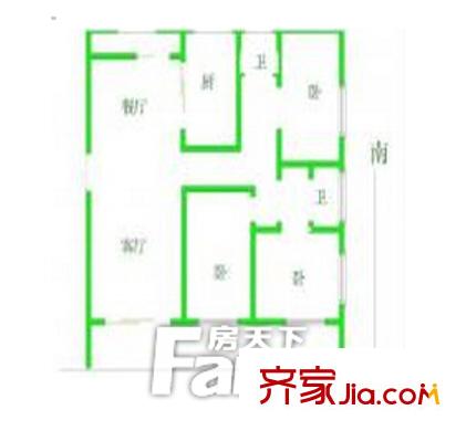 甌江華府戶型圖戶型圖 1室 