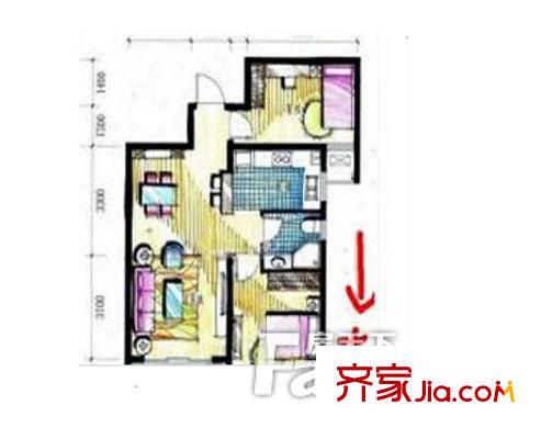 甌江華府戶型圖戶型圖 2室 