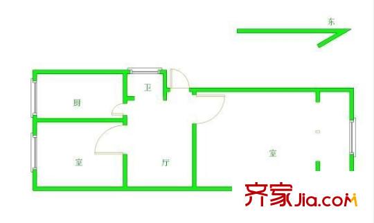 美林苑戶型圖戶型圖  2室 2室1廳1衛(wèi)1廚