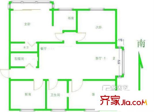 美林苑戶型圖戶型圖 4室 4室2廳2衛(wèi)1廚