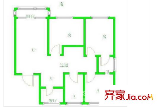 志寧花園戶型圖戶型圖 3室 