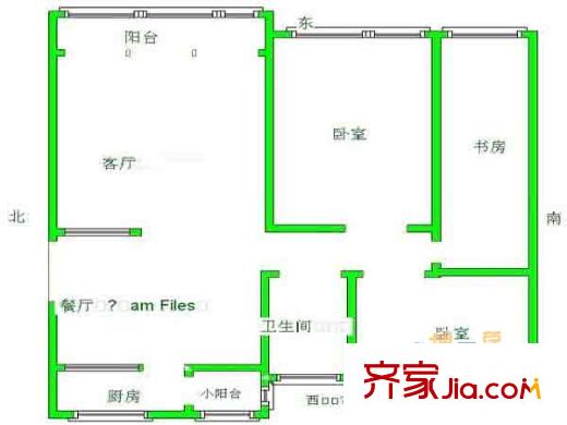 志寧花園戶型圖戶型圖 3室 3室2廳1衛(wèi)1廚