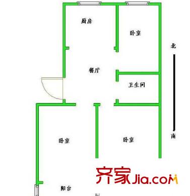 三茅巷小區(qū)戶型圖戶型圖 3室  3室2廳1衛(wèi)1廚