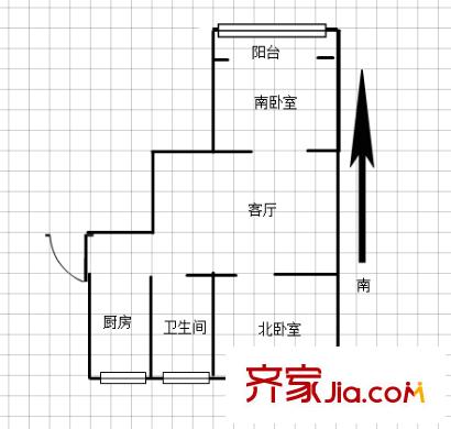三茅巷小區(qū)戶型圖戶型圖 2室 2室1廳1衛(wèi)1廚