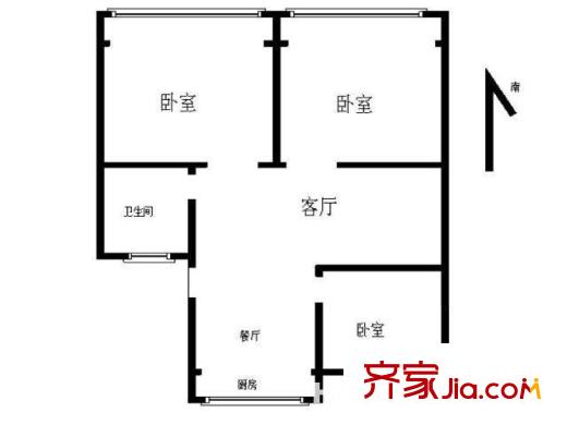 三茅巷小區(qū)戶型圖戶型圖 3室 3室2廳1衛(wèi)1廚
