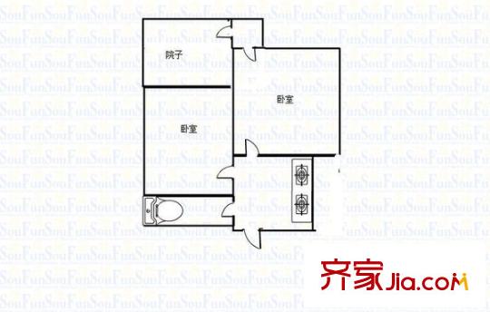 汽輪五村戶型圖 戶型圖 1室 1室1廳1衛(wèi)1廚