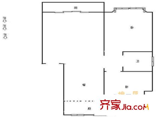 殷巷新寓戶型圖戶型圖 2室 2室1廳1衛(wèi)1廚