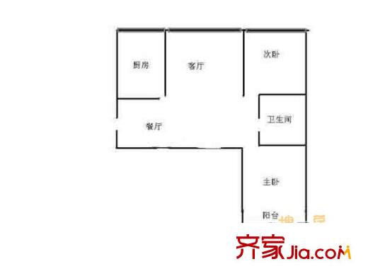 殷巷新寓戶型圖戶型圖 2室2廳1衛(wèi)1廚