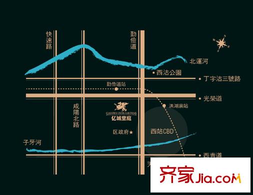 億城堂庭區(qū)位圖