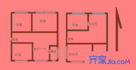 湖畔水竹苑戶型圖戶型圖 4室 4室2廳2衛(wèi)1廚
