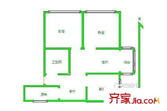 百家湖花園米蘭城戶(hù)型圖戶(hù)型圖 3室 3室2廳1衛(wèi)1廚