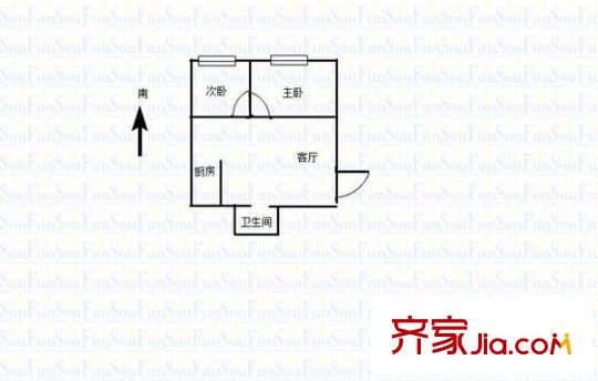 羅漢巷住宅戶(hù)型圖戶(hù)型圖 2室 2室1廳1衛(wèi)1廚