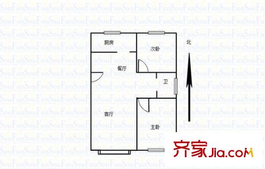 中浩學(xué)府風(fēng)景戶型圖戶型圖 2室 2室1廳1衛(wèi)1廚