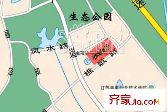 中浩學(xué)府風(fēng)景交通圖