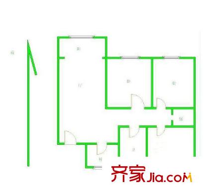 左岸名苑戶型圖戶型圖 3室 3室2廳1衛(wèi)1廚