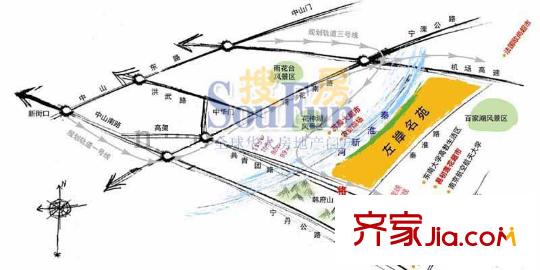 左岸名苑交通圖