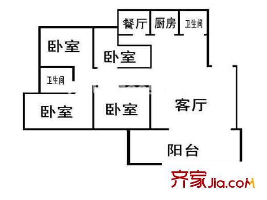 百家湖花園羅馬城戶型圖戶型圖 4室 4室3廳3衛(wèi)1廚
