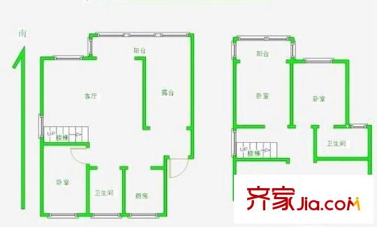 百家湖花園羅馬城戶型圖戶型圖 5室 5室2廳2衛(wèi)1廚