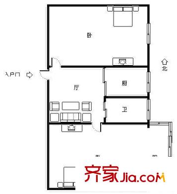 申家巷小區(qū)戶型圖戶型圖2室 2室1廳1衛(wèi)1廚
