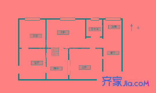 茶花里小區(qū)戶型圖戶型圖 3室 3室1廳1衛(wèi)