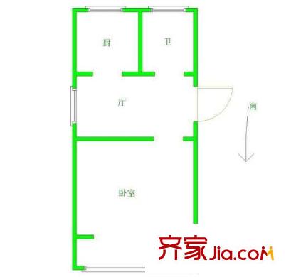 茶花里小區(qū)戶型圖戶型圖 1室  1室1廳1衛(wèi)1廚