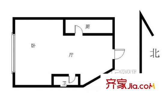紫鑫國際城戶型圖戶型圖 1室 