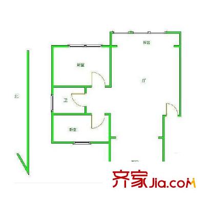金盛公寓戶型圖 戶型圖 2室 2室2廳1衛(wèi)1廚