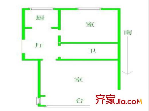 康博花園戶型圖戶型圖 2室 2室1廳1衛(wèi)1廚